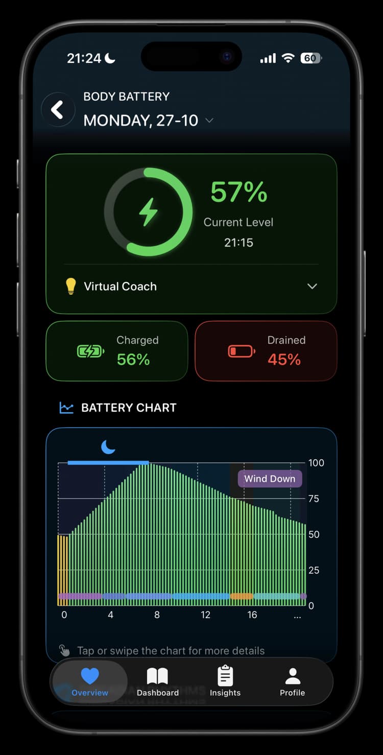 Body Battery Concept Visualization